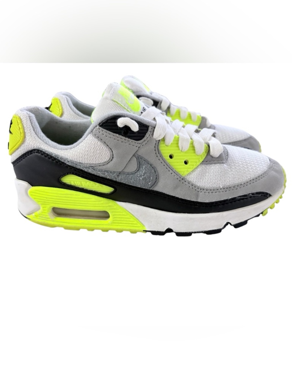 Nike Air Max 90 OG Volt, Neon Yellow Sneakers Sz 6 Women Running Shoes Blokecore - Picture 3 of 13